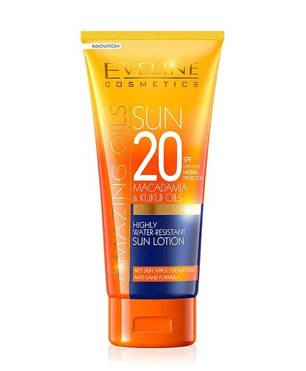 EVELINE Amazing Oils Water Resistant Spf 20 Sun Lotion - 200mL