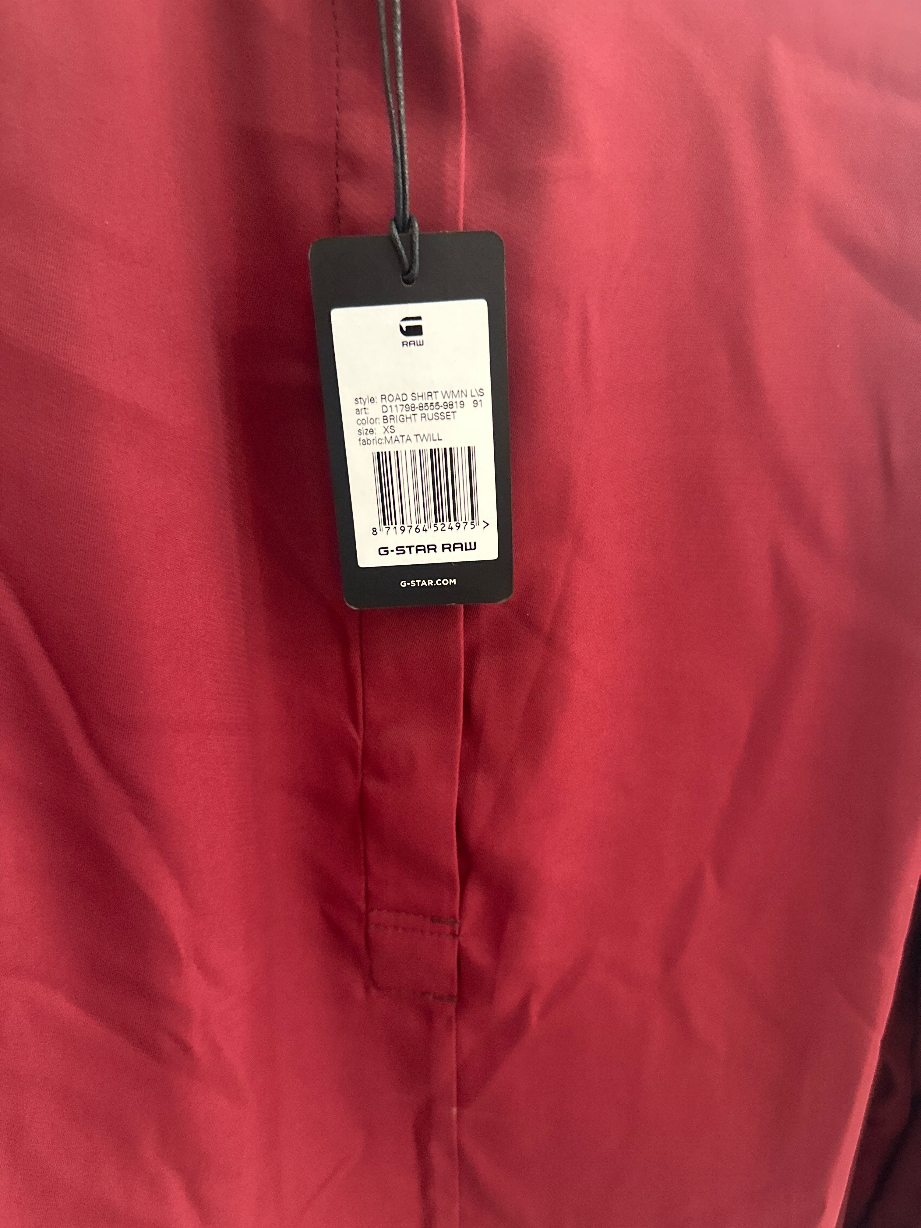 G-Star Raw قميص Road WMN بأكمام طويلة من الساتان باللون الصدئي الفاتح D1179885559819