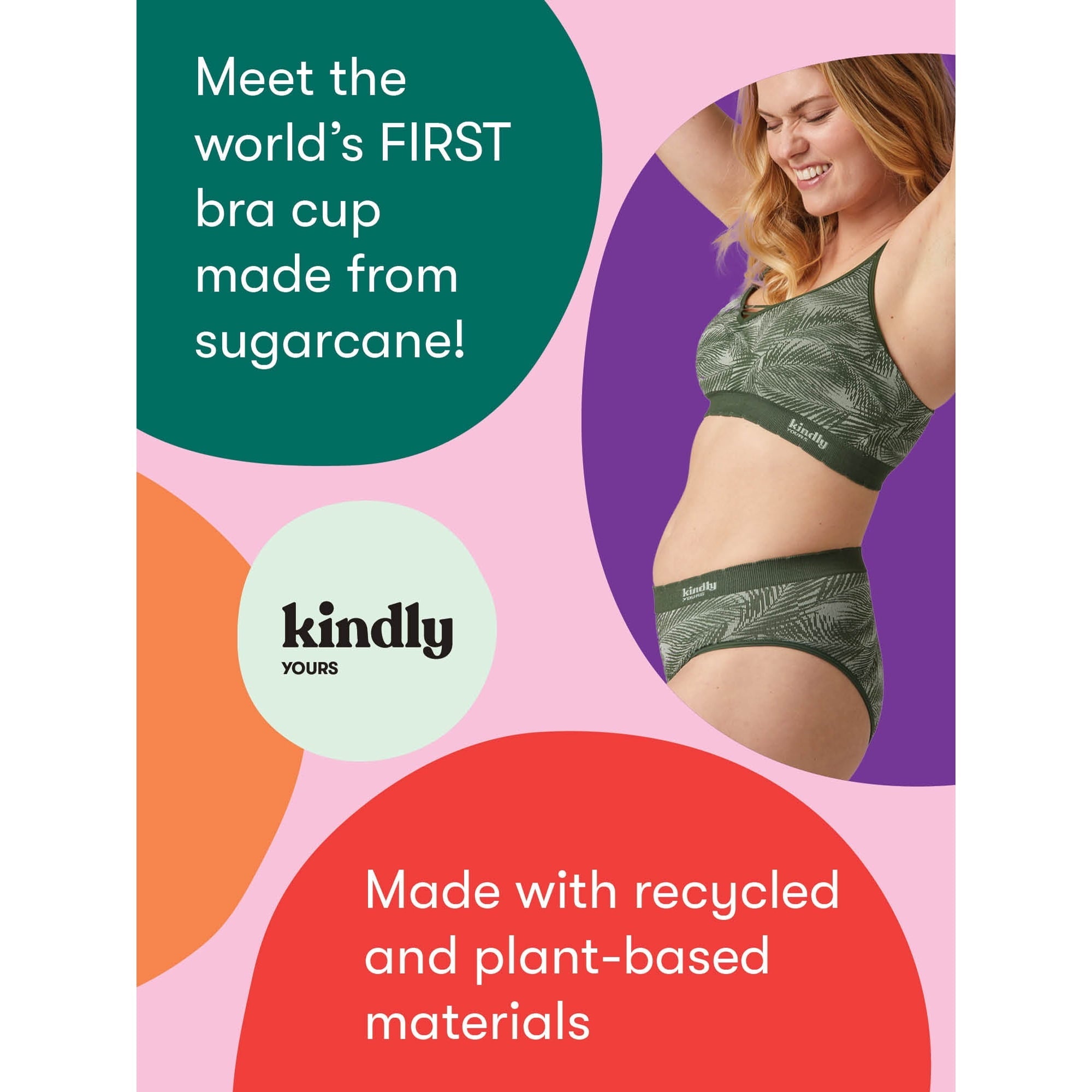SIZE: XXL - Kindly Yours Women's Seamless Pullover V-Neck Bralette