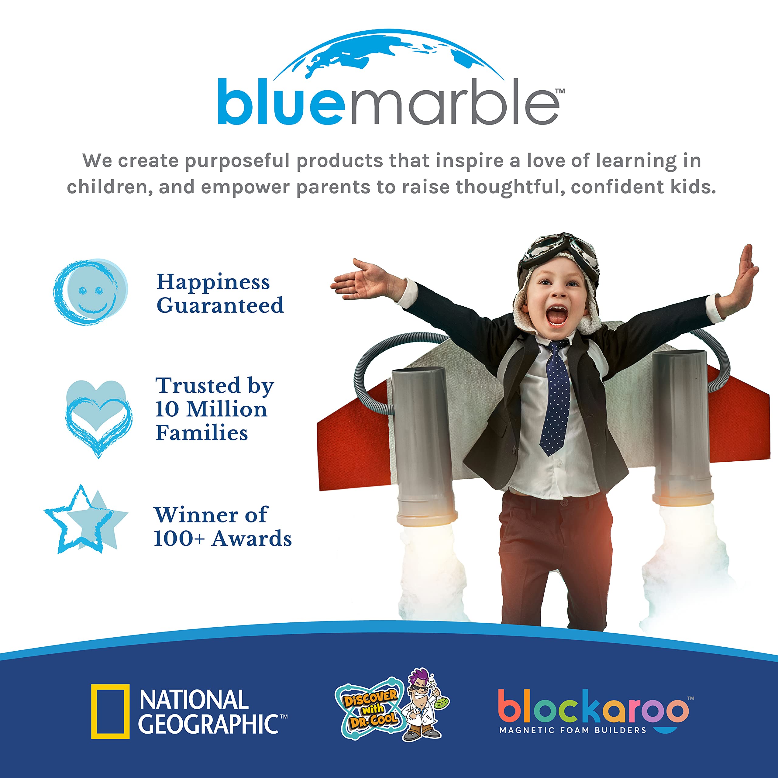 قاذفة صواريخ ناشيونال جيوغرافيك للأطفال - لعبة صاروخ هوائي آلي بانتظار براءة اختراع، تُطلق حتى ارتفاع 200 قدم مع هبوط آمن، ألعاب خارجية للأطفال ونماذج صواريخ، هدايا للأولاد والبنات، ألعاب فضاء