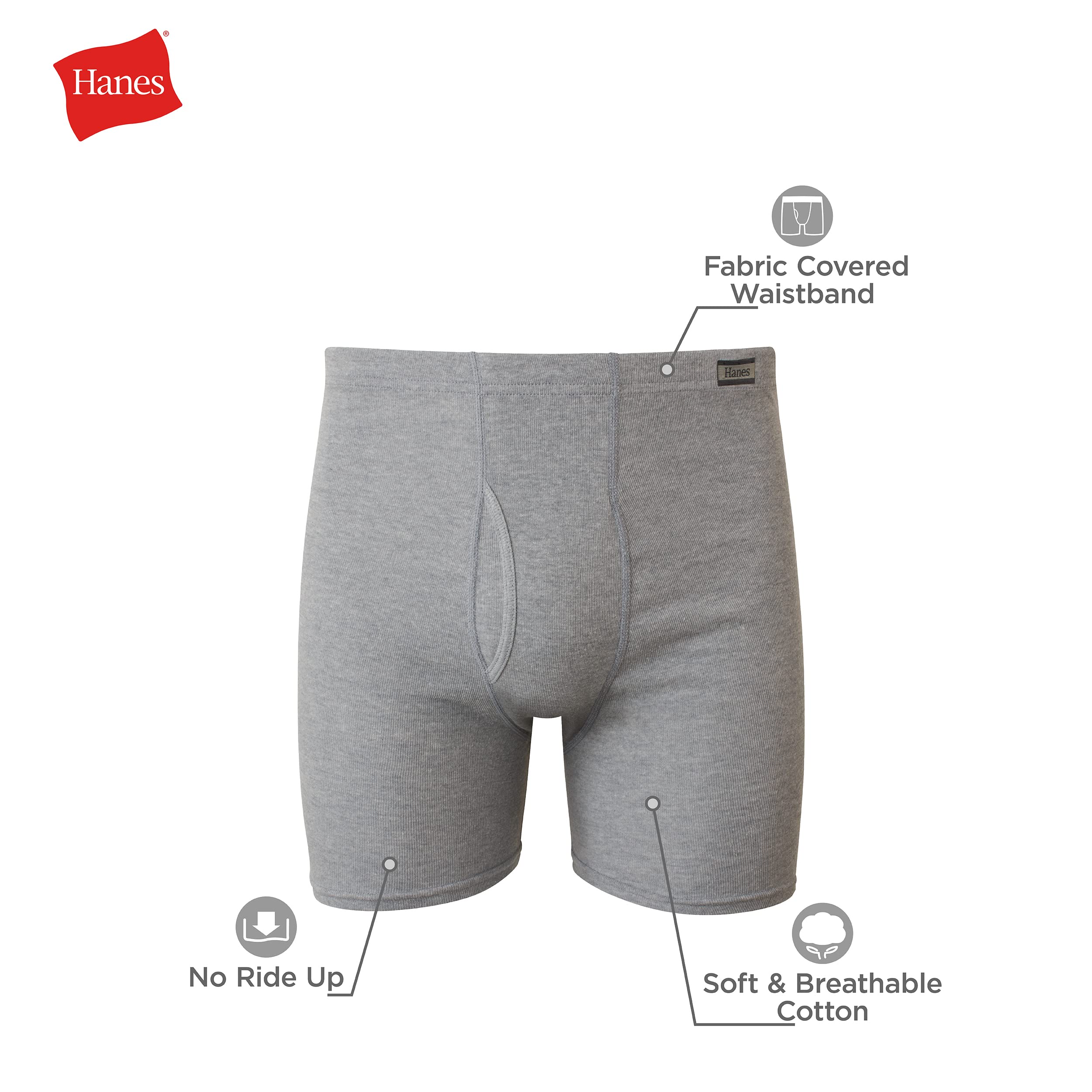 Size: L - :Hanes mens Tagless Comfortsoft Waistband - Multiple Packs Available Boxer Briefs, 6 Pack Assorted, Large US