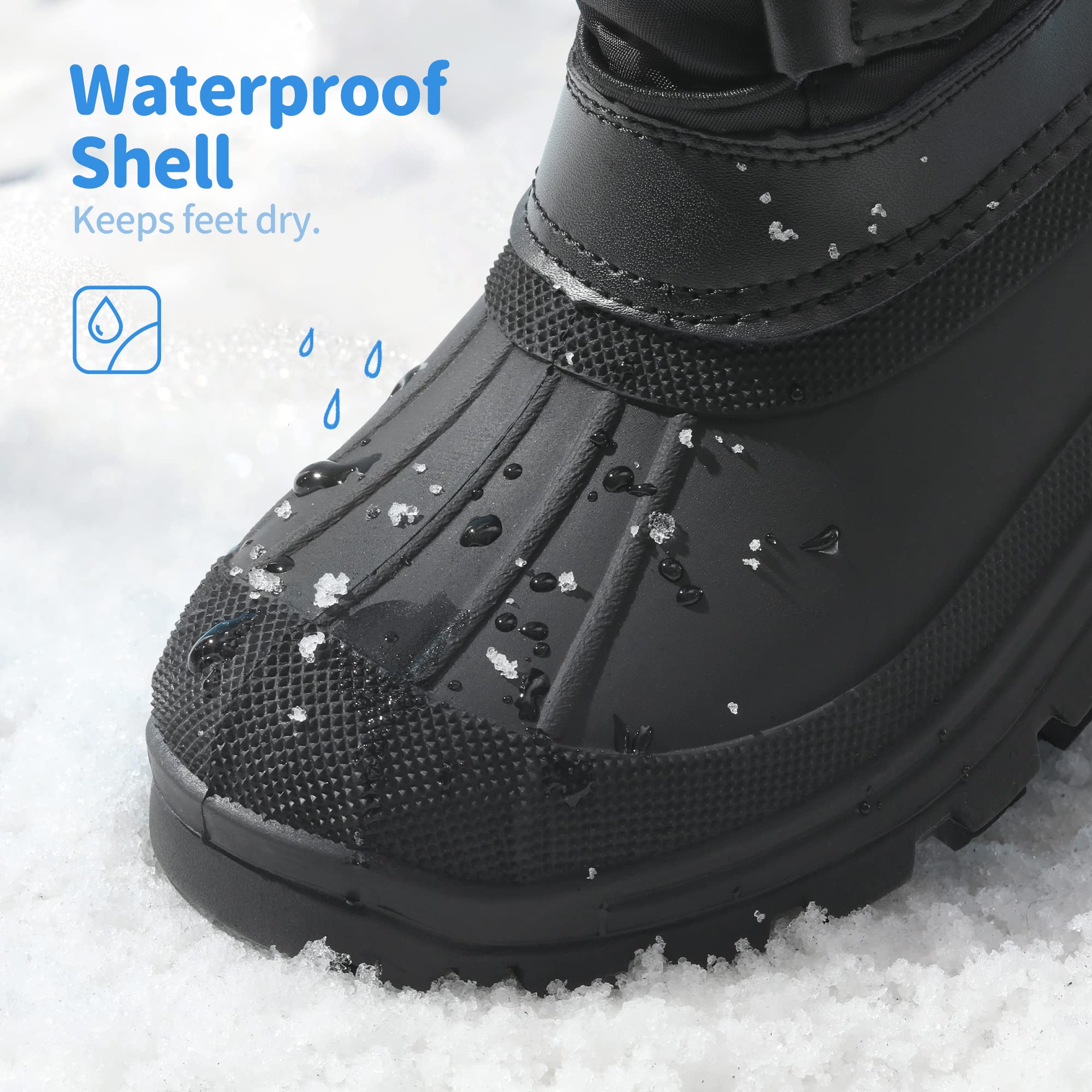 Size: 37.5 - DREAM PAIRS Boys Girls Snow Boots Waterproof Outdoor Warm Cozy Anti-Slip Mid Calf Faux Fur Lining Insulated Winter Shoes for Little/Big Kids,Size 5 Big Kid,Black,KSNOW