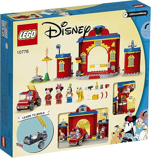 LEGO Disney Mickey and Friends - Mickey & Friends Fire Truck & Station 10776 Construction Kit; Cute Fire Station Play Set New