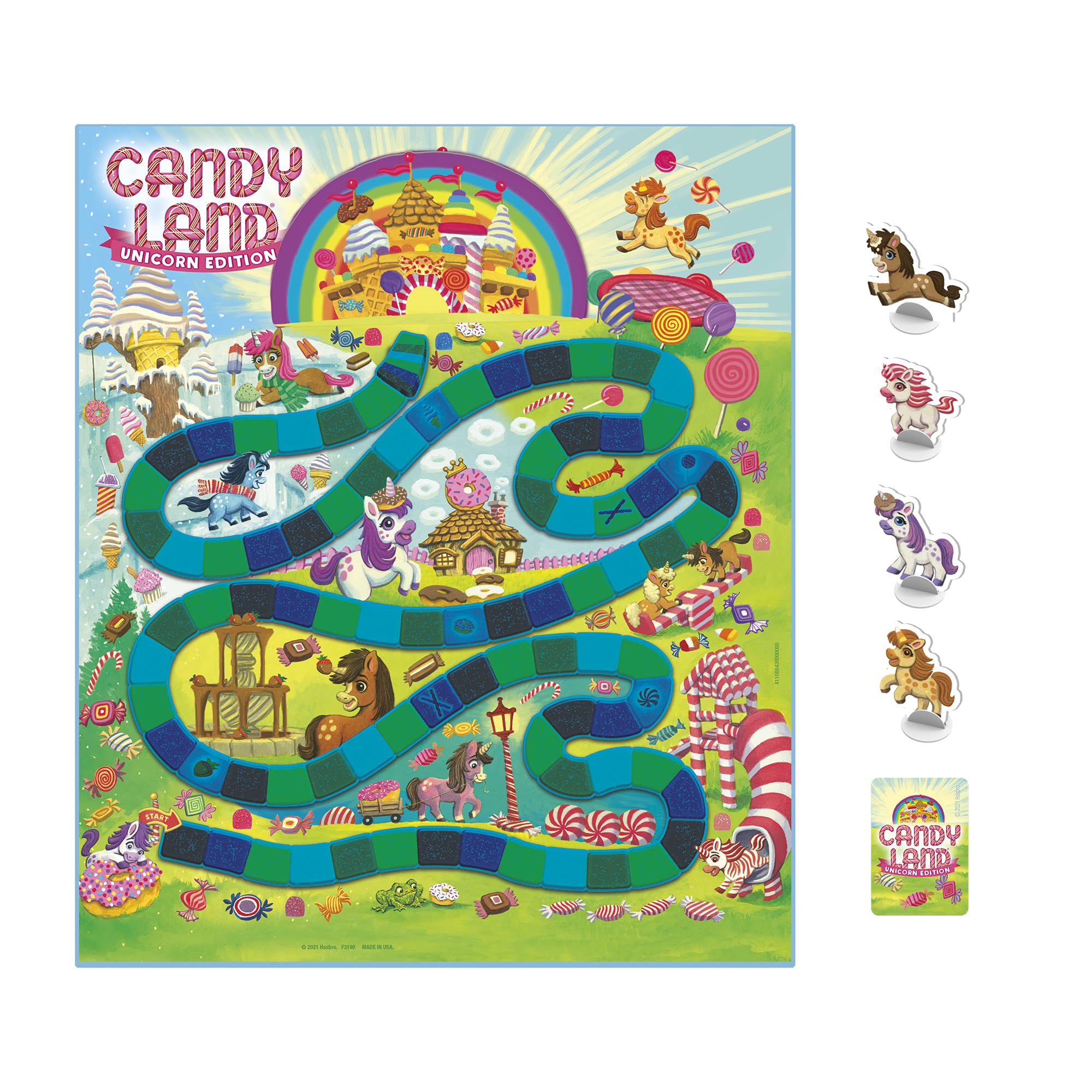 Hasbro Gaming Candy Land Unicorn Edition Board Game, Toddler Games, Unicorn Toys, Perfect Kids Gifts, Kids Board Games, Ages 3 and Up (Amazon Exclusive)