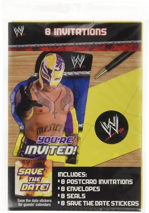 Amscan WWE 8-Invitations and Envelopes