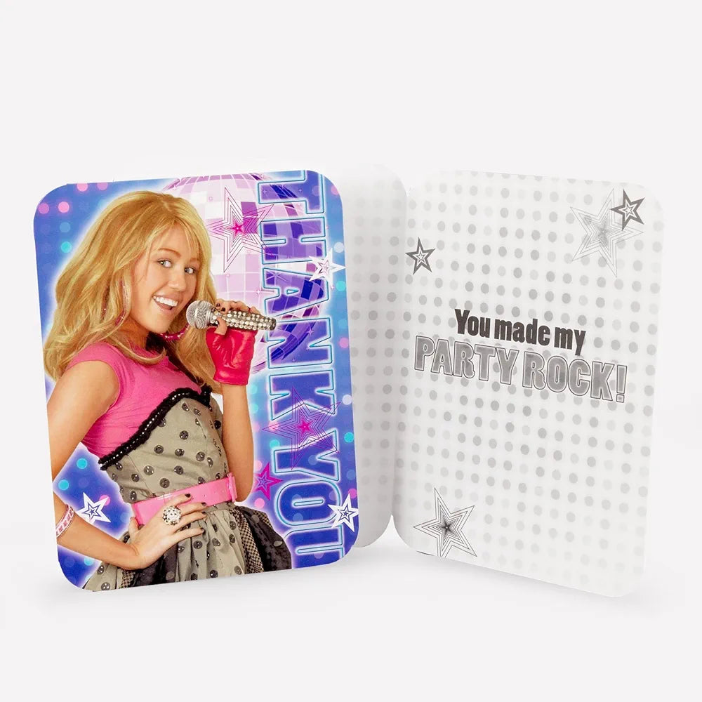 Rock the Stage Hannah Montana Thank You Notes with Env.