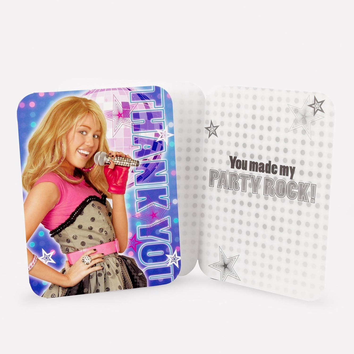 Hannah Montana 'Rock the Stage' Thank You Notes – Fun & Festive Party Thank You Cards