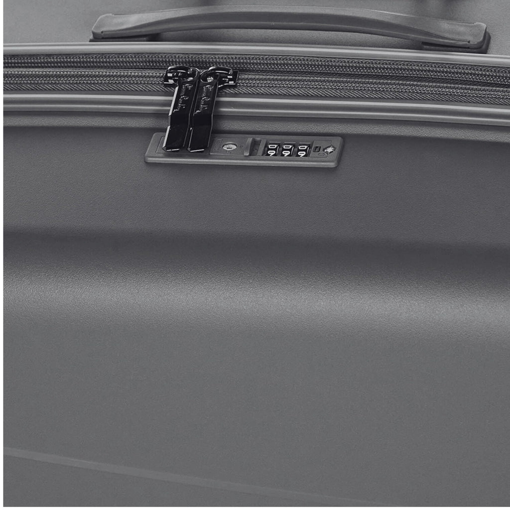 Pierre Cardin Zurich Hardshell Luggage Set – International Lock, Anti-Theft Double Zipper, Dark Grey, Set of 3
