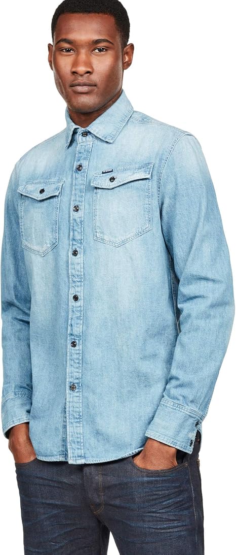 G-STAR RAW Men's Tacoma Slim Shirt Denim