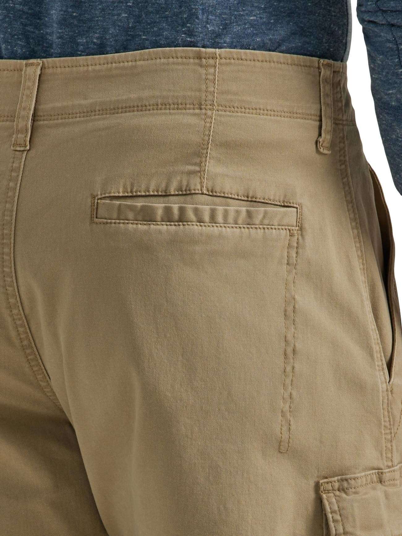 SIZE: 34 - Wrangler Authentics Men's Classic Relaxed Fit Stretch Cargo Short, Grain Twill