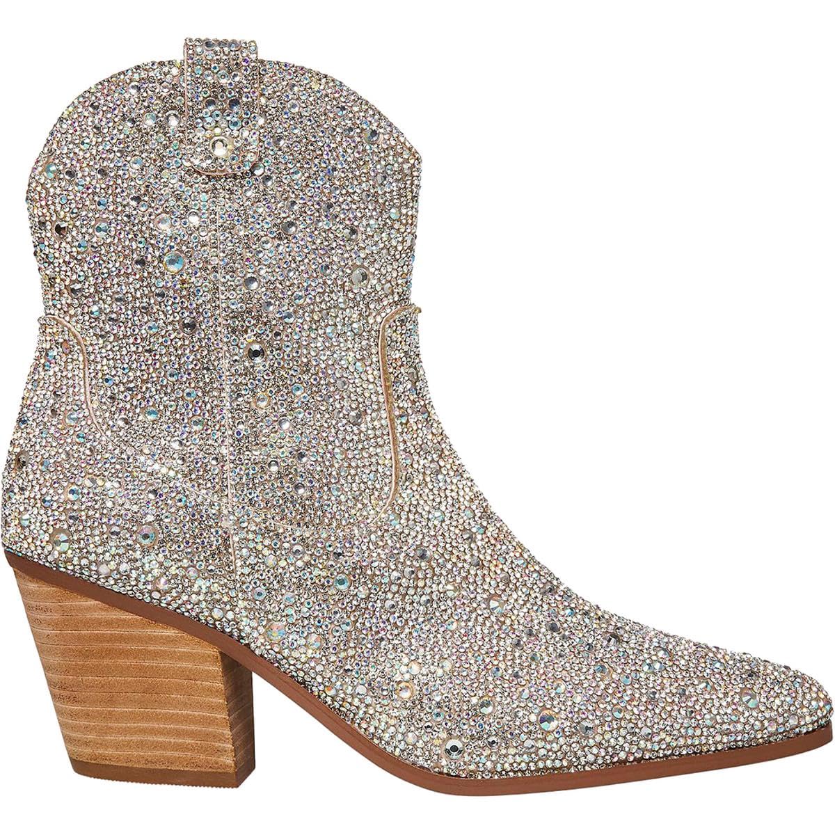 SIZE 43: Betsey Women's Diva Western Boot, Rhinestone, 10