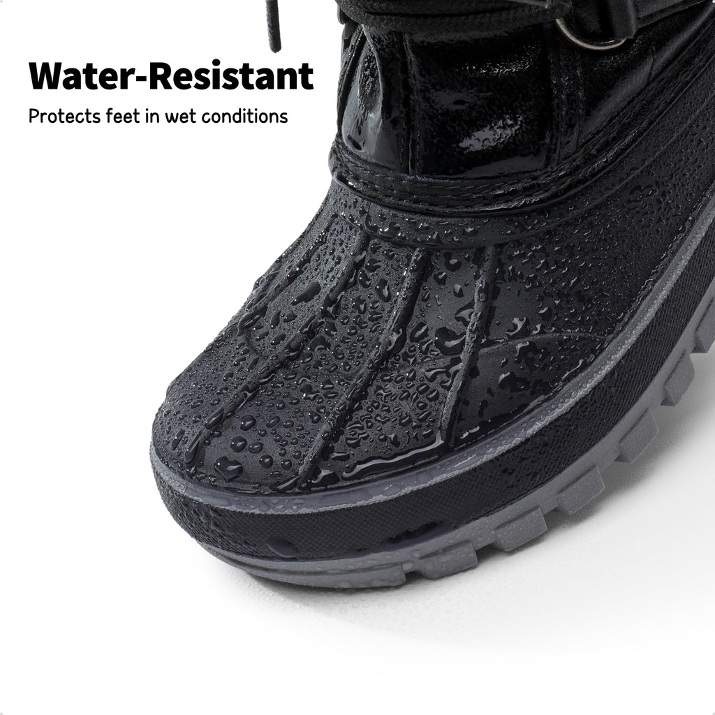 DREAM PAIRS Toddler Forester Black Ankle Winter Snow Boots for kids size 26.5