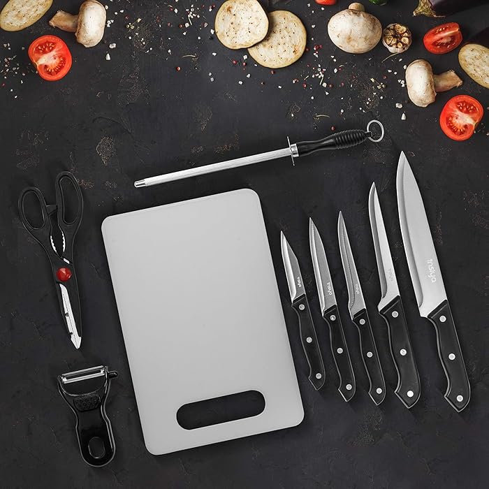 Insiya 9-Piece Silver Knife Set: Precision, Elegance, and Durability for Every Cut