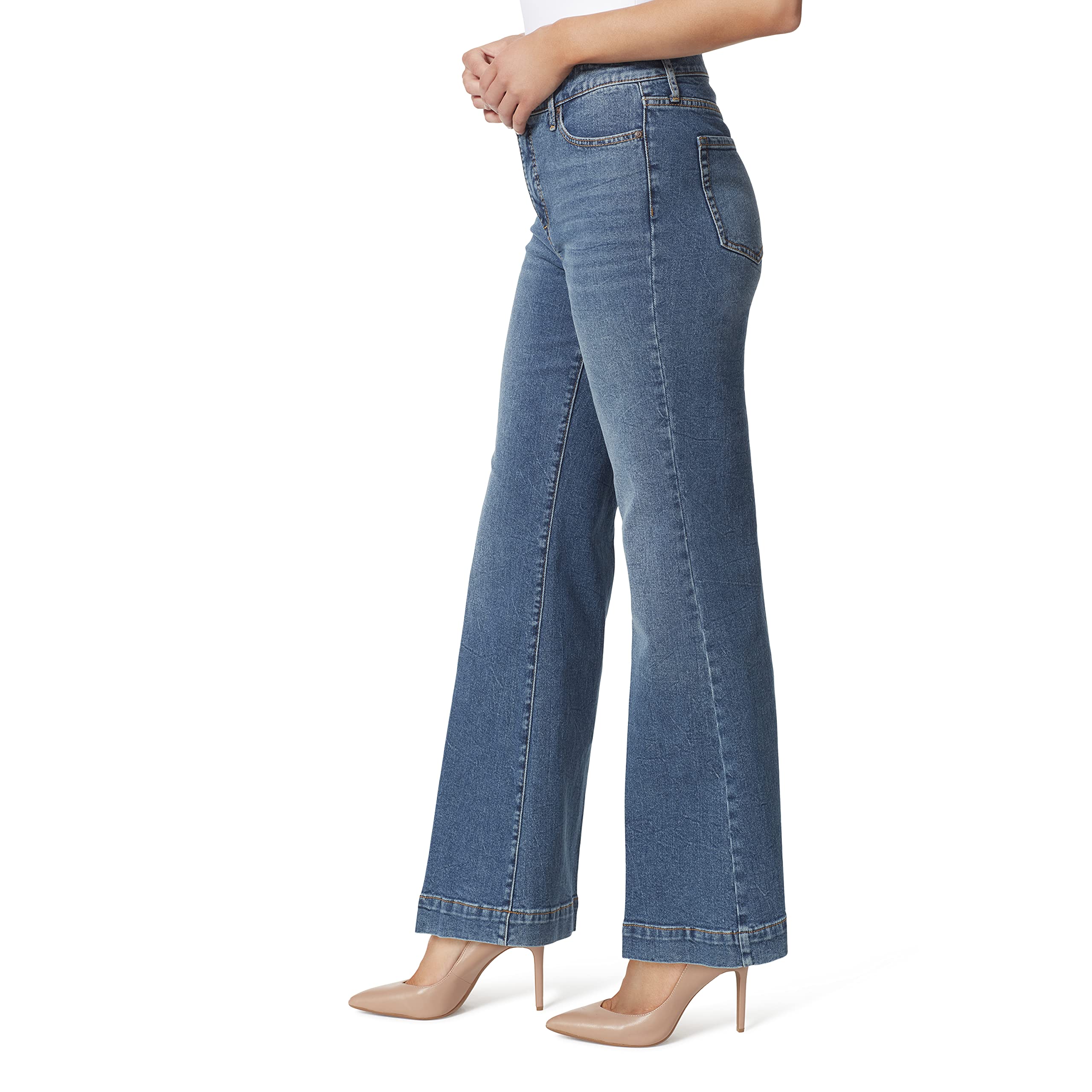 Size 12/31 - Jessica Simpson Women's True Love Trouser Wide Leg Jean, Sia