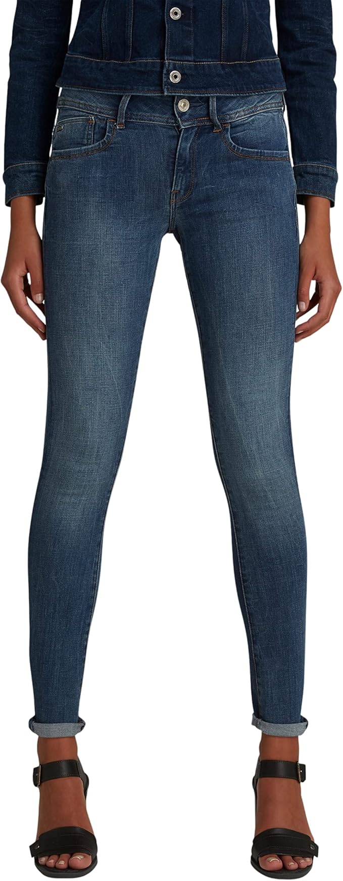 G-STAR RAW Women's Lynn D-mid Waist Super Skinny Jeans