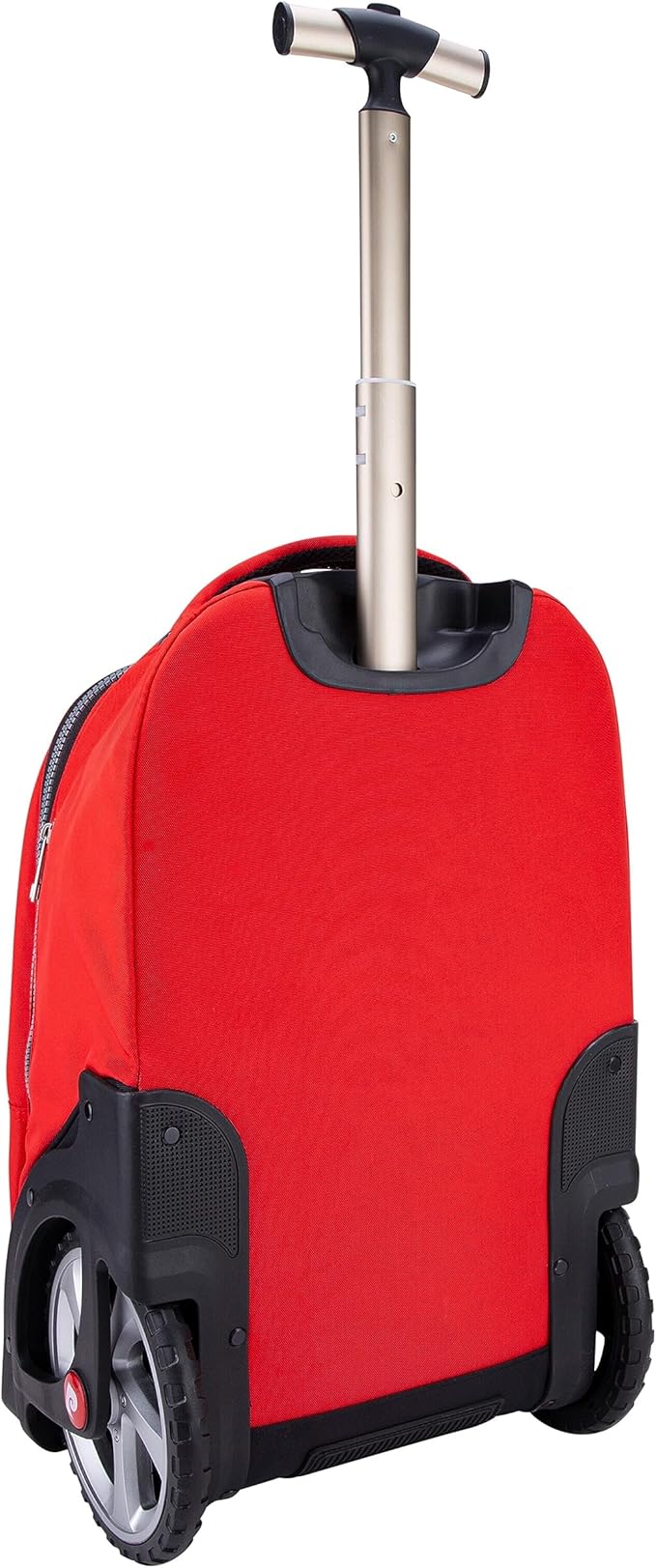 Pierre Cardin Trolley backpack School bag 3 PCS set All in One 2 BIG WHEEL Rolling Backpack Include Pencil case, Lunch bag and trolley backpack UNISEX PC87067-Red