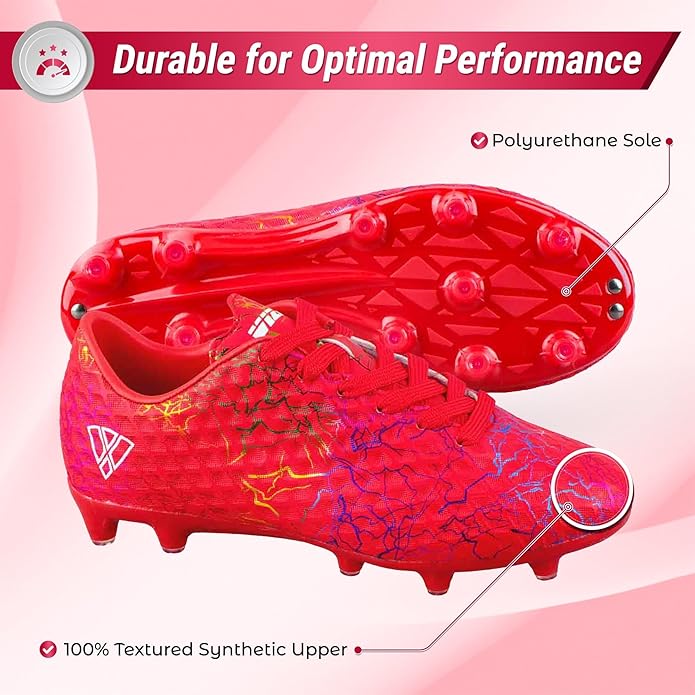 Vizari Bolt Fg football kids shoes red