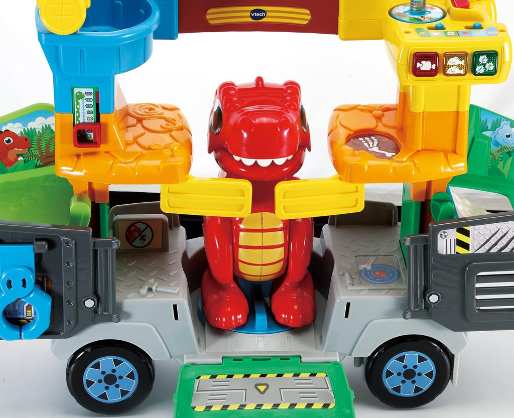 VTech Toot-Toot Friends 2-In-1 Dinosaur Park, Interactive Toy with Lights, Sounds and Music, Dinosaur Truck Toy for Kids, Toy Truck Vehicle Set for Kids