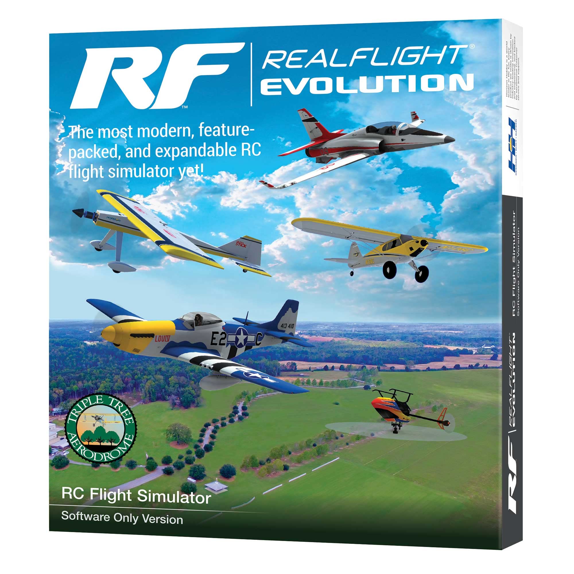 برنامج محاكاة الطيران RealFlight Evolution RC فقط، محاكيات RFL2001 الجوية/المروحية متوافقة مع سماعات الواقع الافتراضي، خيارات اللعب الجماعي عبر الإنترنت