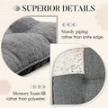 Basic Beyond Chair Cushions for Dining Chairs 4 Pack, Memory Foam Chair Cushion with Ties and Non Slip Backing 40 x 40 CM Tufted Chair Pads for Dining Chairs(Charcoal)