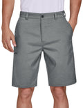 SIZE: 34 - PULI Men's Board Shorts Stretch Casual Golf Hybrid Dress Flat Front Lightweight Quick Dry with Pockets Grey 34