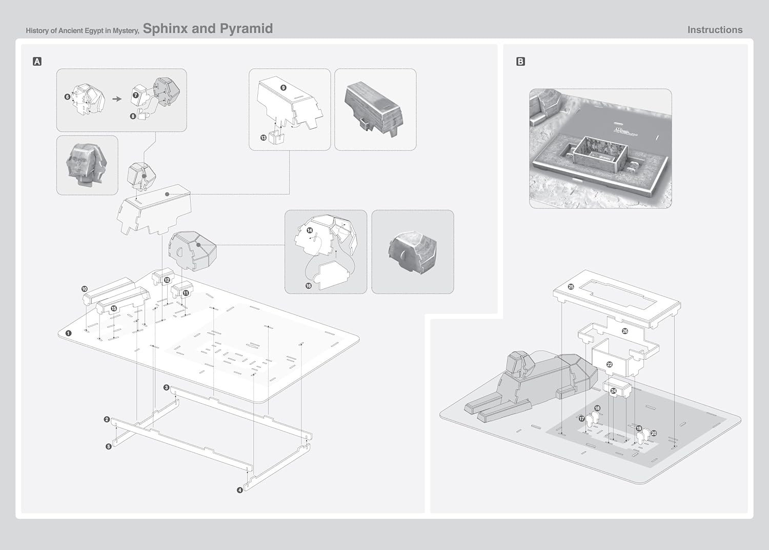 Pop Out World 3D Puzzle - World Architecture Series "Sphinx and Great Pyramid of Giza - Egypt"