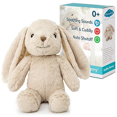 Cloud b Soothing Sound Machine | Cuddly Stuffed Animal | 4 Soothing Sounds | Auto-Shutoff | Bubbly Bunny