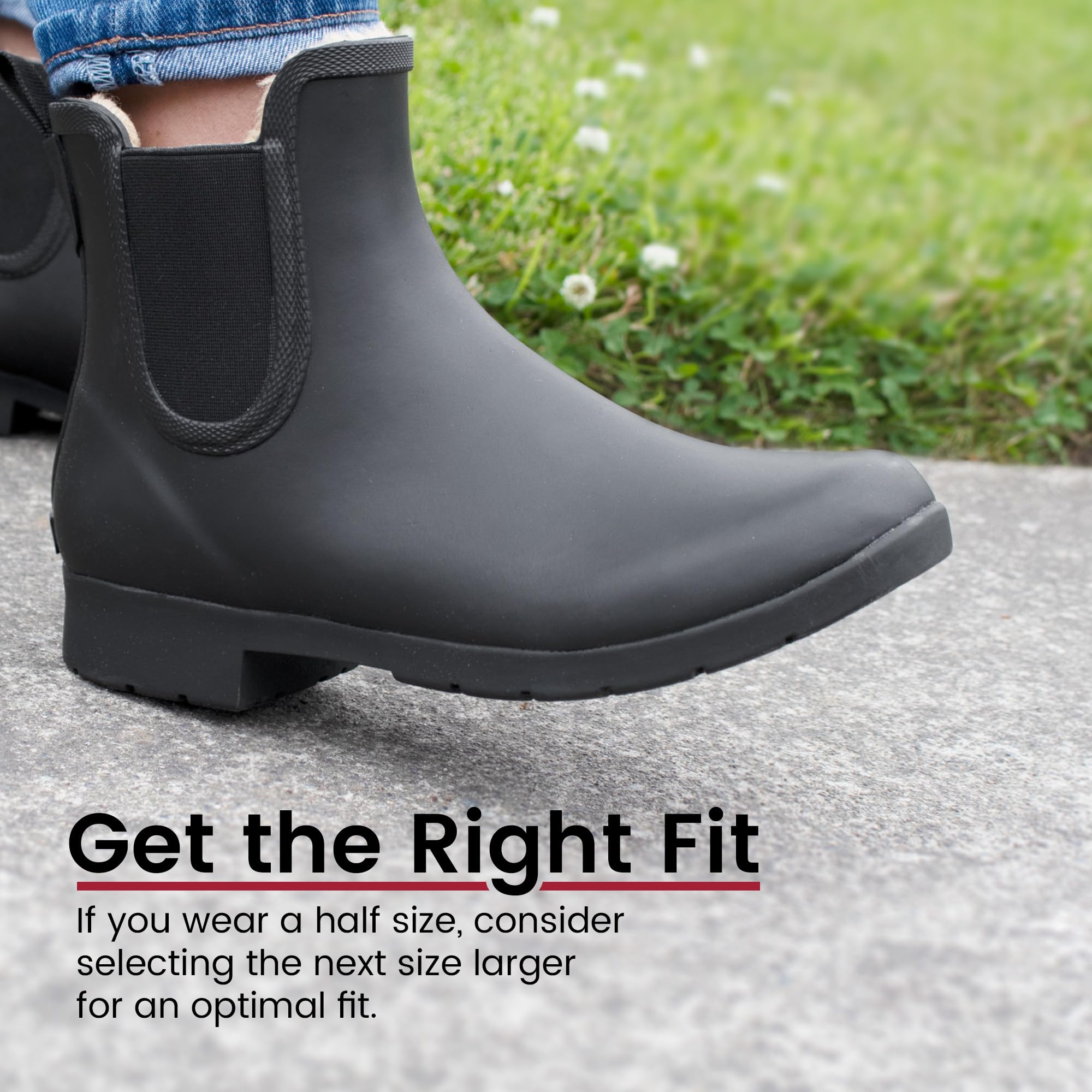 SIZE 38.5: Chooka Women's Waterproof Plush Chelsea Bootie Chelsea Boot, Delridge Black