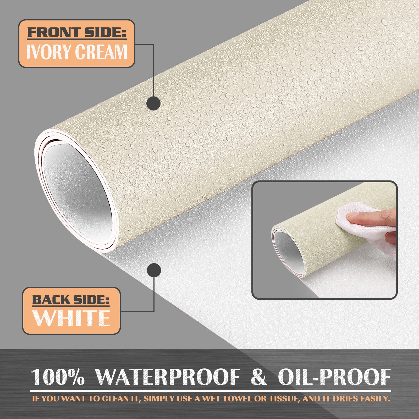 K KNODEL Large Desk Mat, Office Desk Pad, Computer Desk Mat, Laptop Mat for Desk, Desk Protecor Mat, Desktop Mat, Desk Writing Pad, Desk Blotter Pad, Desk Cover Mat (47.2"x23.6", Ivory Cream)