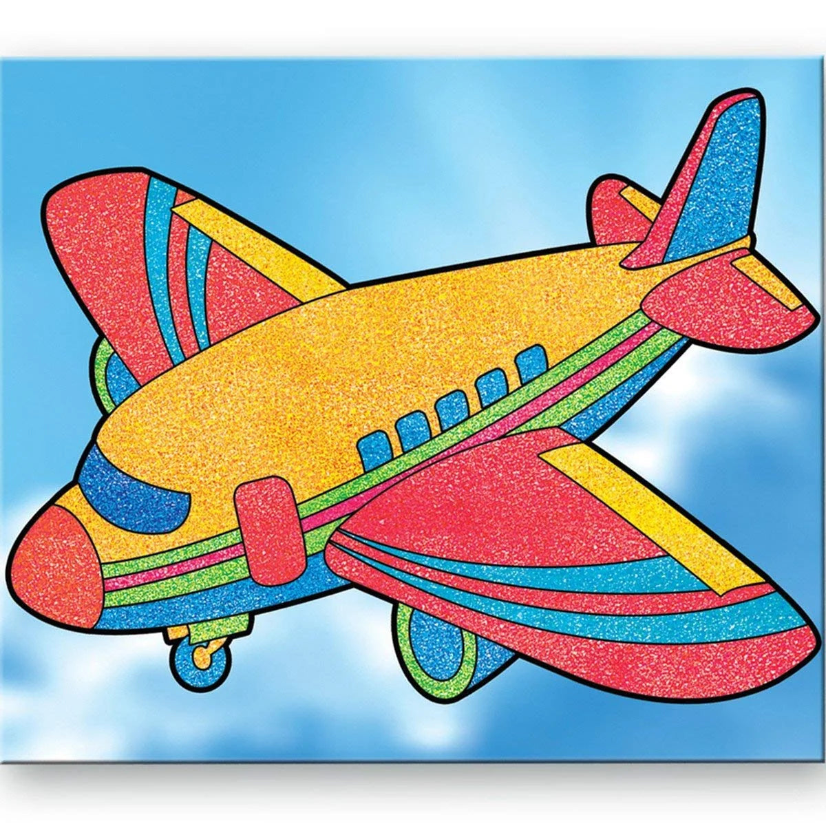 Suggested Name: Toykraftt Sand Art Pictures - Aircraft & Hot Air Balloon Craft Kit for Kids