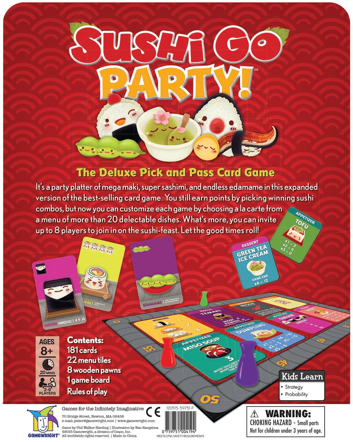 Gamewright Sushi Go Party!
