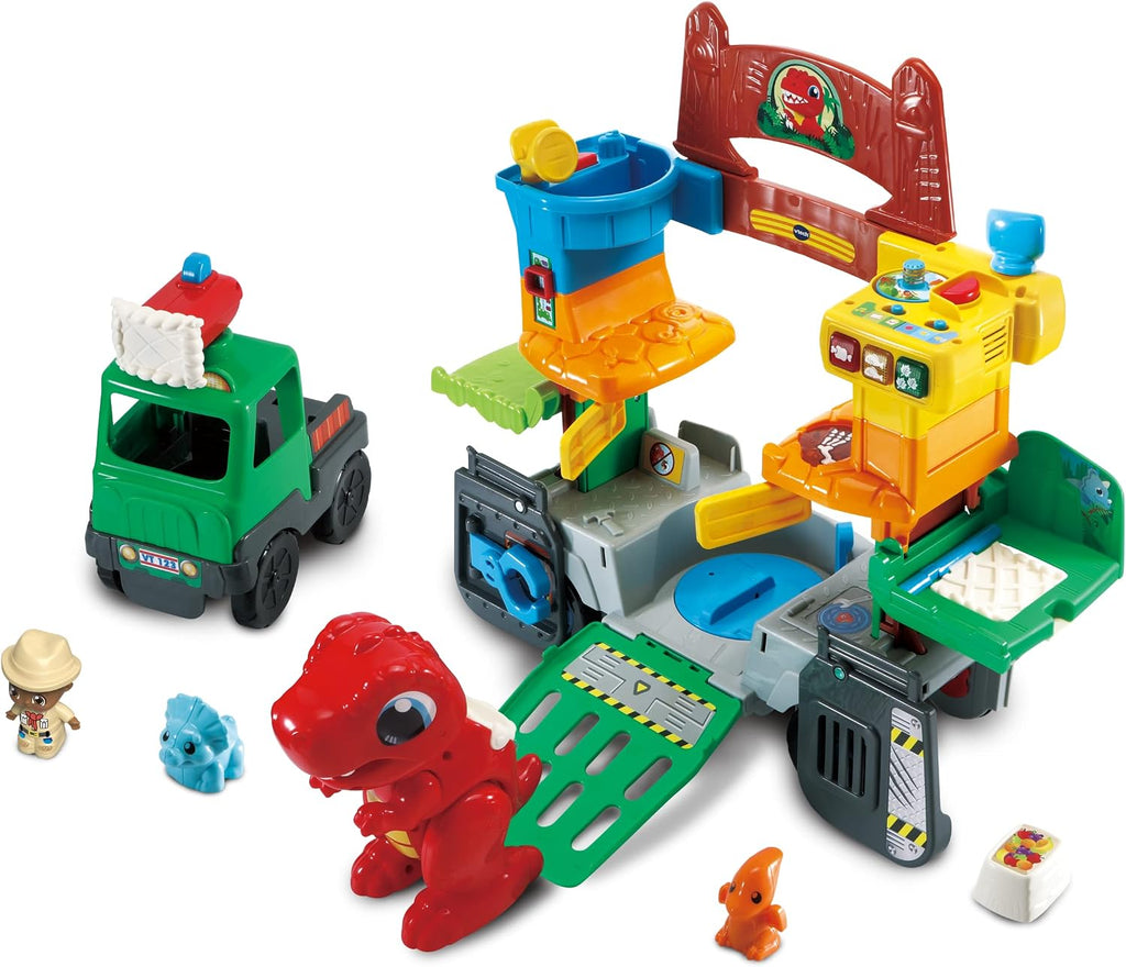 VTech Toot-Toot Friends 2-In-1 Dinosaur Park, Interactive Toy with Lights, Sounds and Music, Dinosaur Truck Toy for Kids, Toy Truck Vehicle Set for Kids