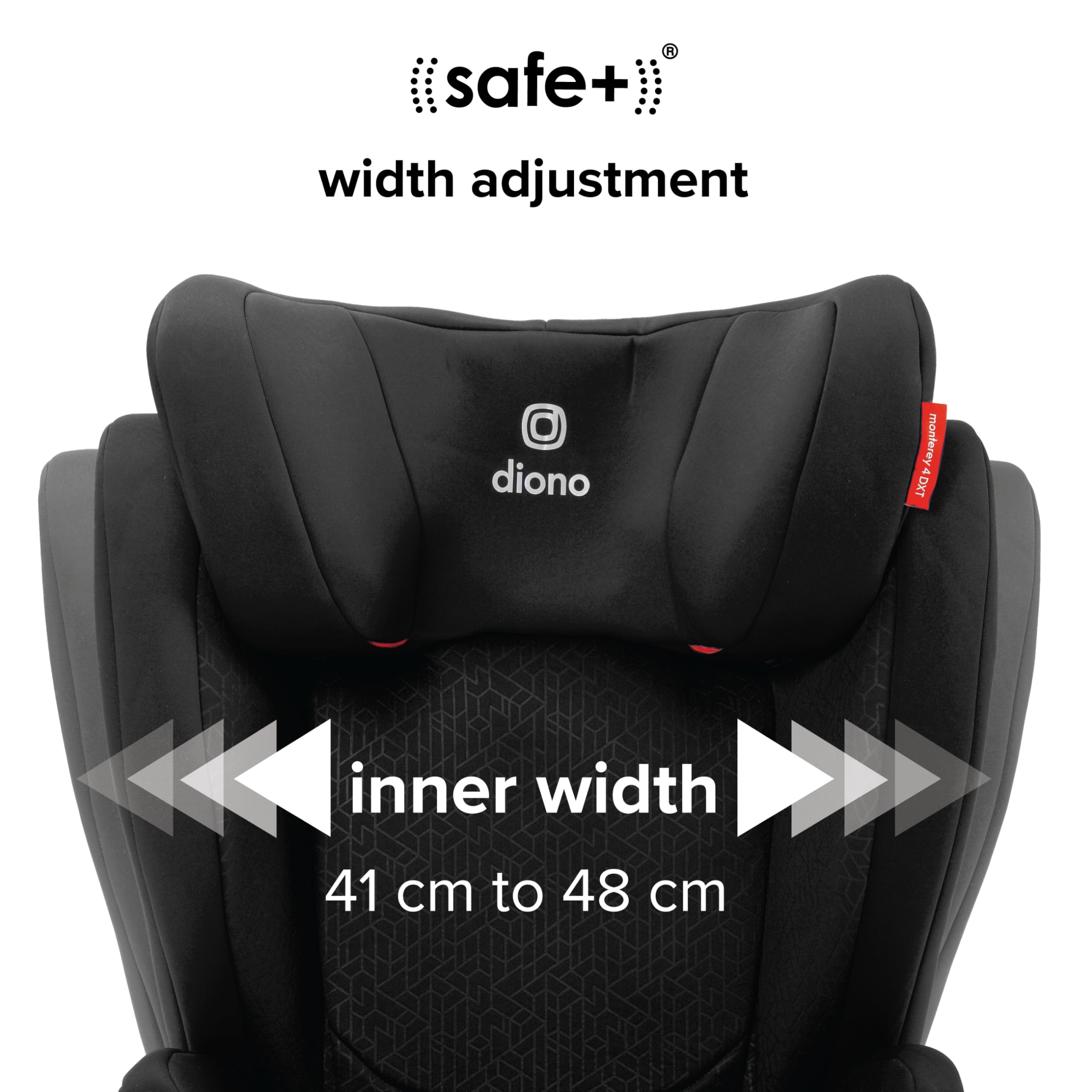SEALED - Diono Monterey 4DXT Latch, 2-in-1 High Back Booster Car Seat with Expandable Height, Black