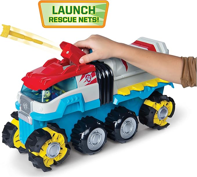 Paw Patrol, Dino Rescue Dino Patroller Motorized Team Vehicle with Exclusive Chase and T. Rex Toy Figures