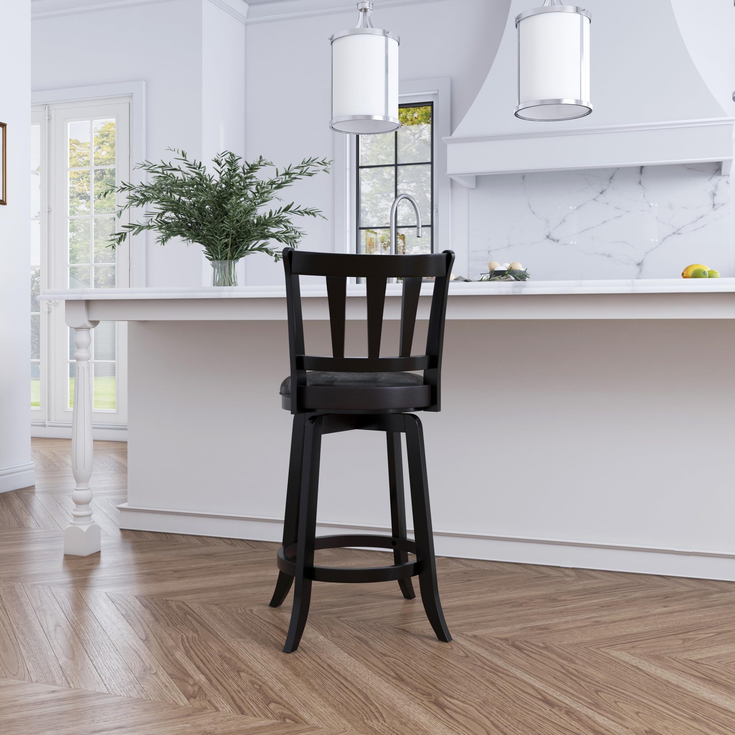 كرسي دوار من هيلسديل فرنتشر، بريسك آيل، بارتفاع الطاولة، أسود