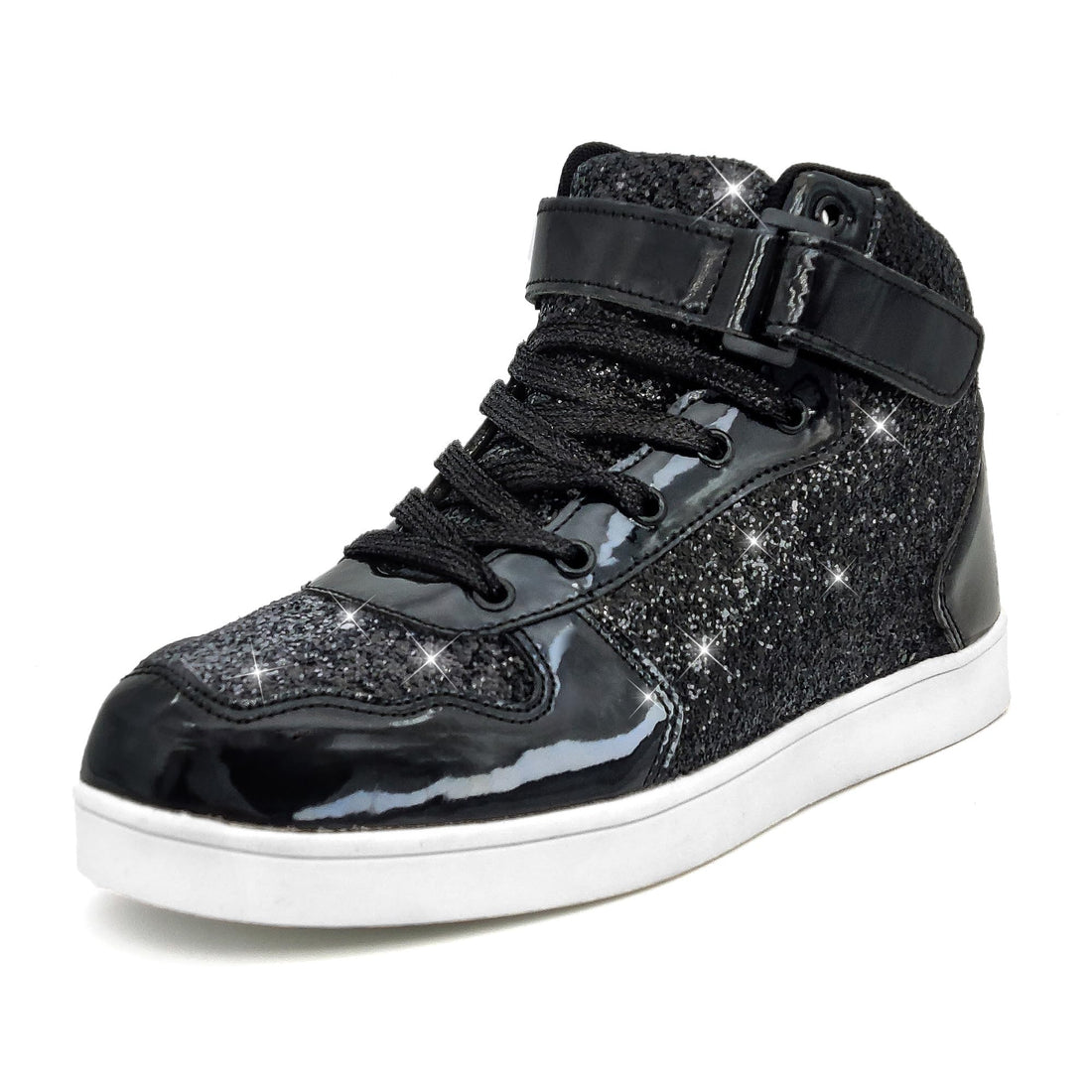 SIZE: 30 - Wooowyet Glitter Shoes Kids High Top Sneakers for Boys Girls Gift Party Birthday Christmas Halloween