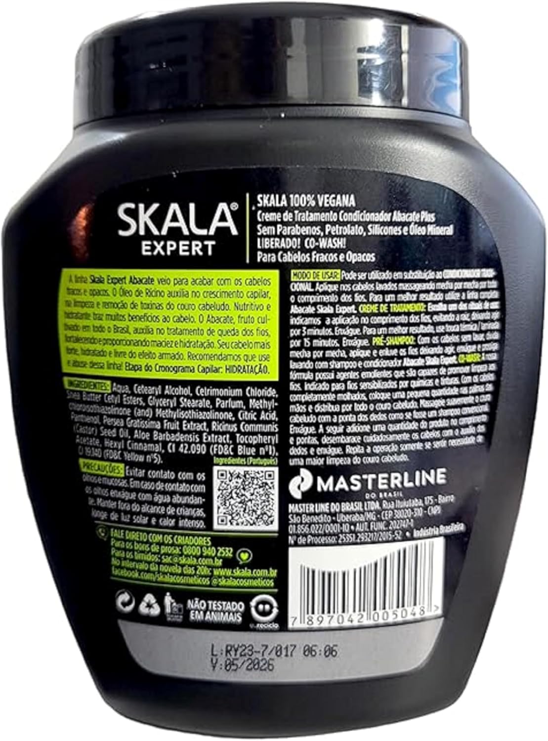 SKALA Creme De Tratamento 1Kg Bomba De Vitaminas - Abacate Skala 1 Unidade