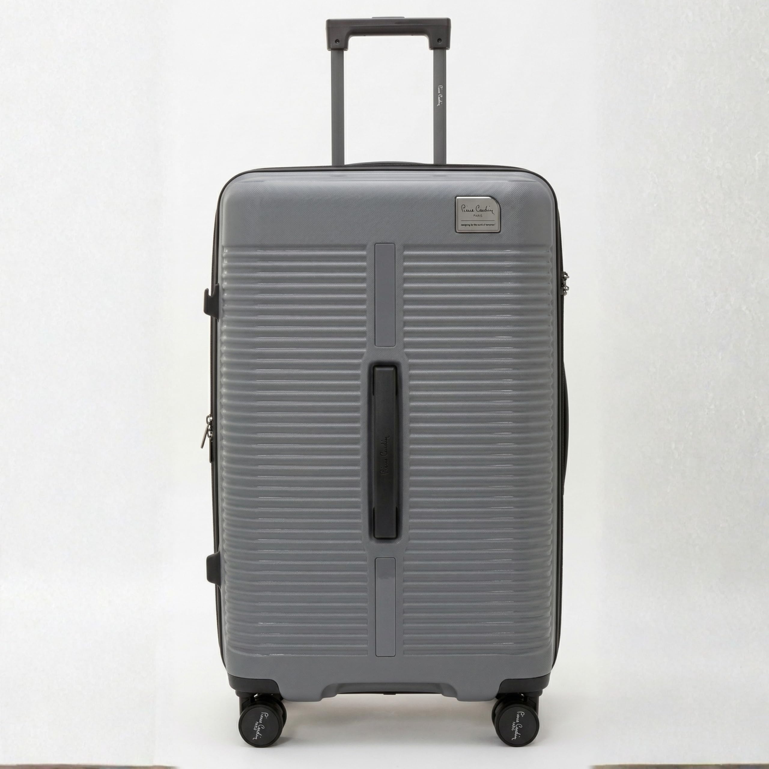 Pierre Cardin 3-Piece Hard-shell Suitcase Luggage Set – Lightweight, Expandable with 4 Silent Spinner Wheels & TSA Lock (Grey)