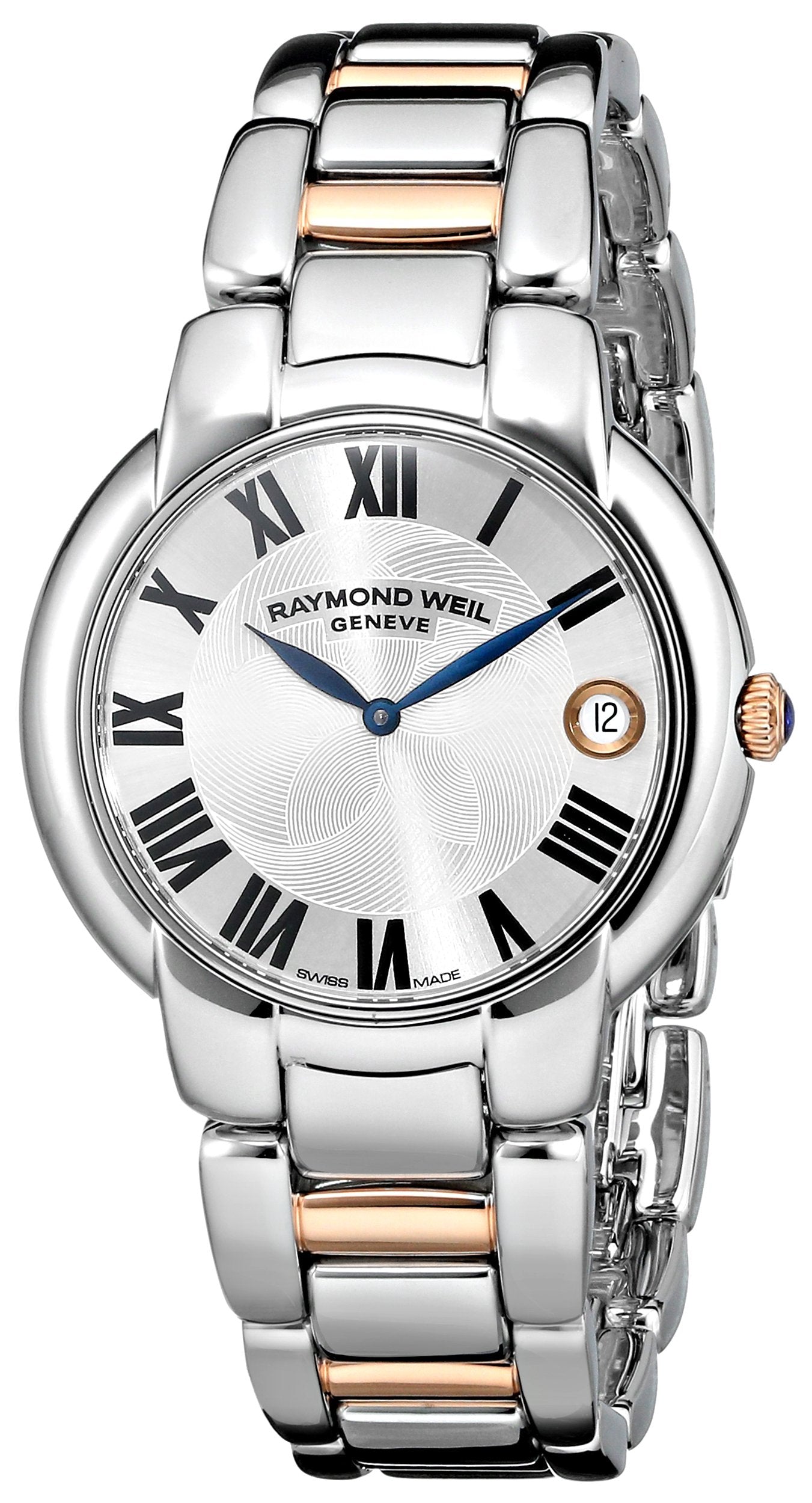 Raymond Weil Women's "Jasmine" Stainless Steel Watch with Two-Tone Link Bracelet, bracelet