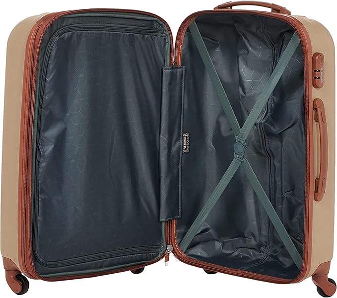 Sonada Hardside Luggage Set of 3 Expandable ABS-PC Material With Double Zipper, ANTI Theft Lock Champ