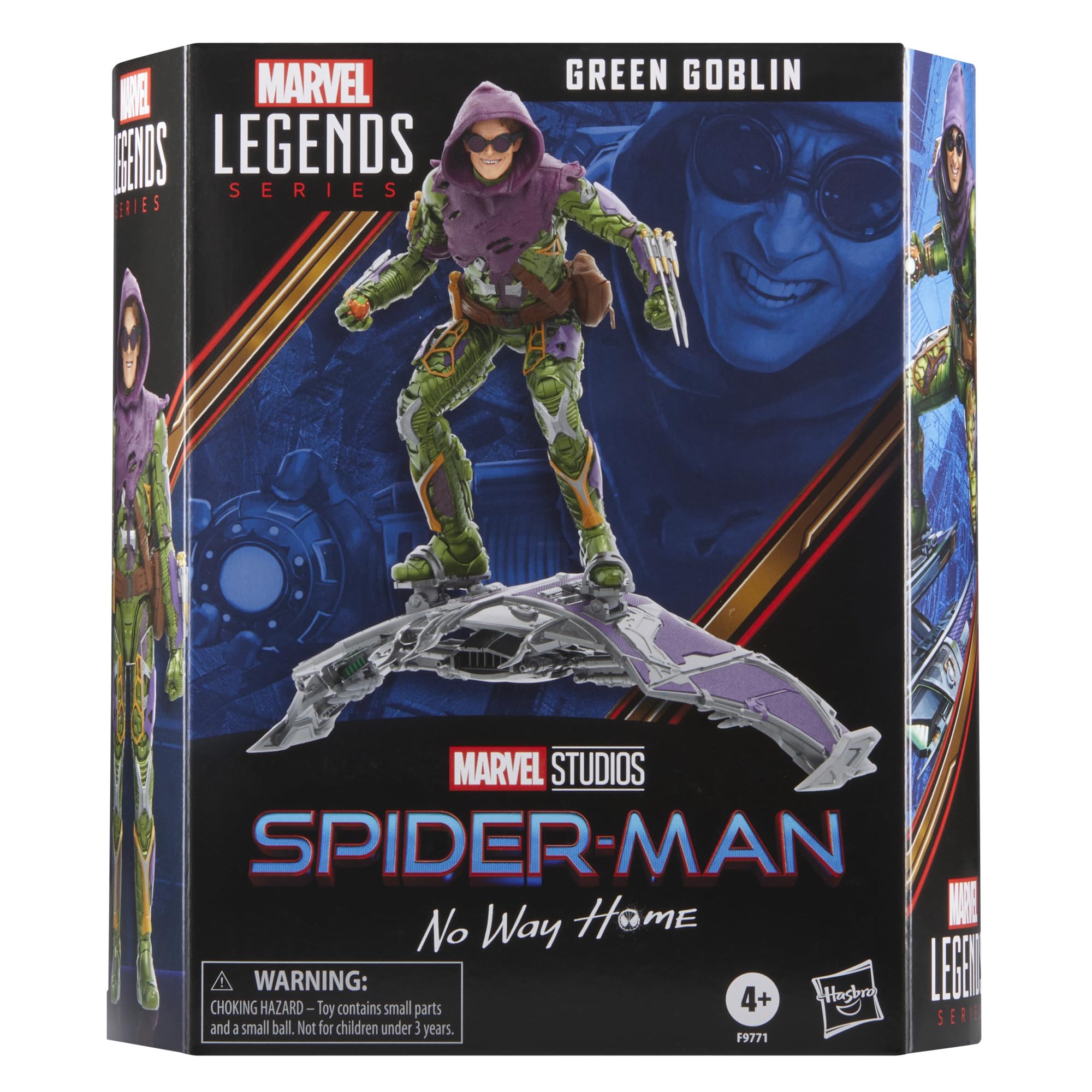 مجموعة Marvel Legends لشخصيتي Green Goblin وSpider-Man No Way Home الفاخرة مقاس 6 بوصات مع 6 ملحقات