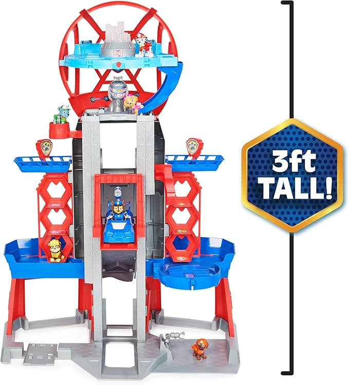 Paw Patrol Ultimate City Transforming Tower 3' with 6 Figures, Play Vehicle, Lights and Sounds for Kids Ages 3+ by Paw Patrol