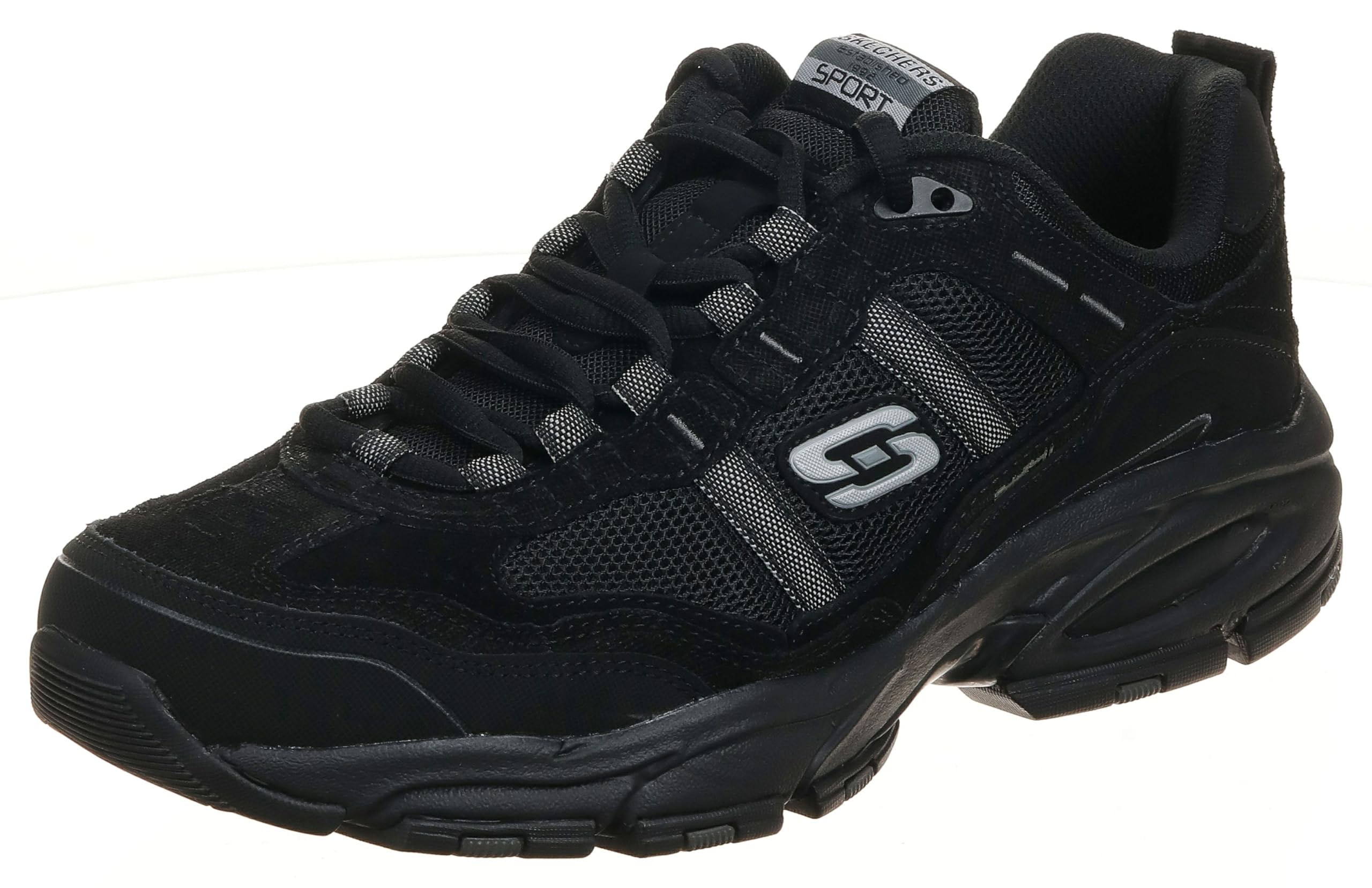 SIZE: 41 - Skechers Men's Vigor 2.0 Trait Sneaker Trait (Navy/Gray) Men's Lace up Casual Shoes