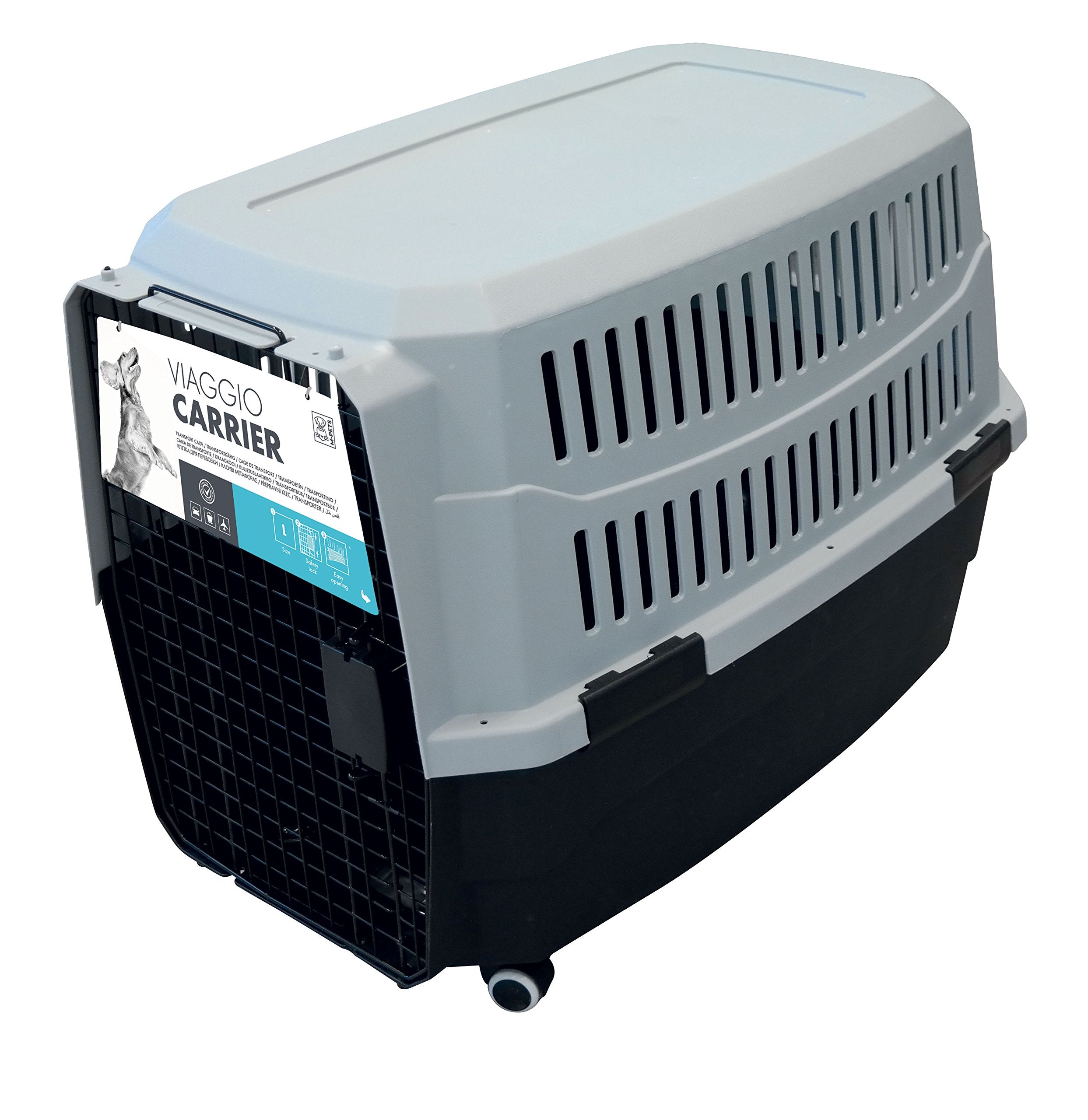 M-PETS Viaggio Carrier L (L81,3 x W56 x H58,5cm) Black/Grey