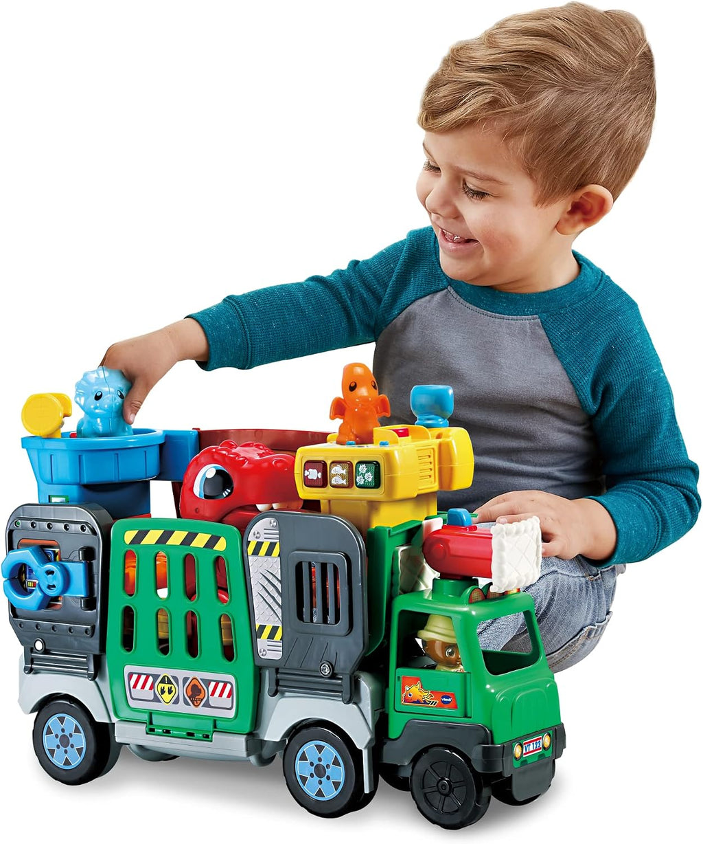 VTech Toot-Toot Friends 2-In-1 Dinosaur Park, Interactive Toy with Lights, Sounds and Music, Dinosaur Truck Toy for Kids, Toy Truck Vehicle Set for Kids