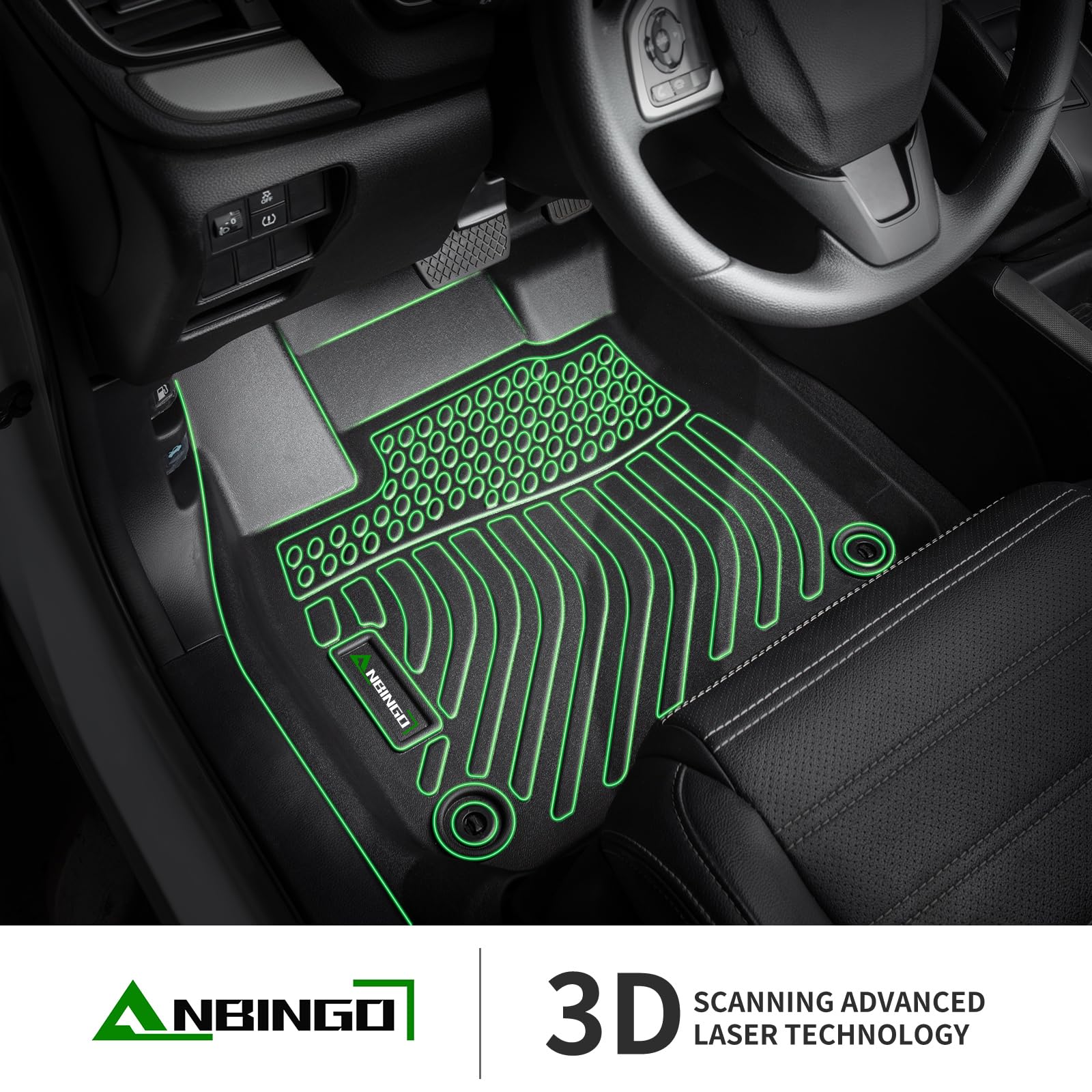 سجادات أرضية ANBINGO® مخصصة لسيارات فولكس فاجن جولف/جولف أولتراك/جولف GTI/جولف R/جولف سبورت واجن MK7 2015-2021، سجادات مقاومة للماء لجميع الأحوال الجوية، بطانات أرضية، ملحقات فولكس فاجن، طقم كامل أمامي وخلفي، لون أسود