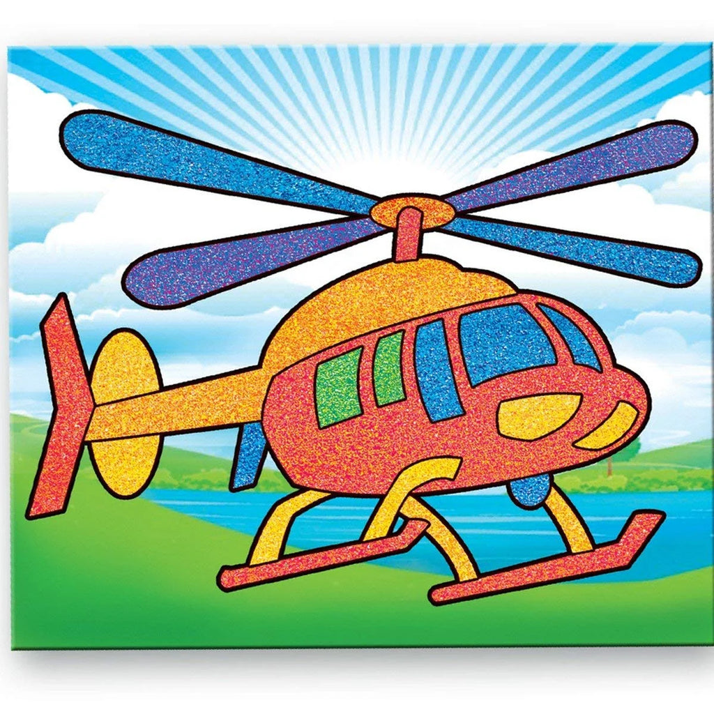 Suggested Name: Toykraftt Sand Art Pictures - Aircraft & Hot Air Balloon Craft Kit for Kids