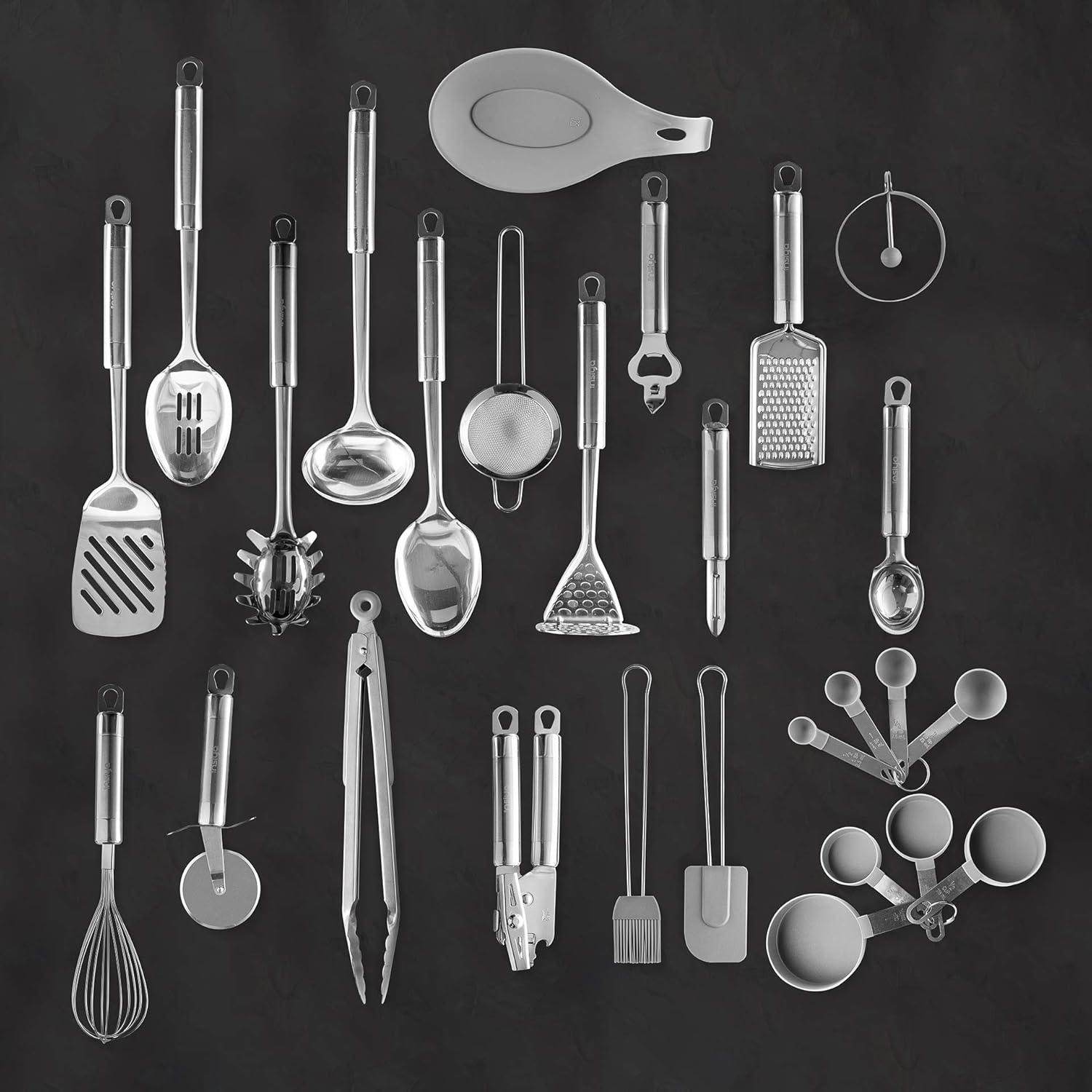 Insiya 27-Pieces Stainless Steel Kitchen Tools Set Silver, Insiya SS27, SV33