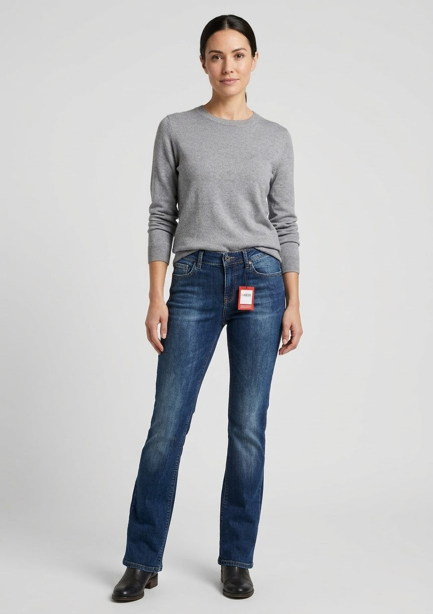 COLIN'S 758 VALERIE STR RUNY STONE REGULAR  FIT HIGH RISE BOOT CUT