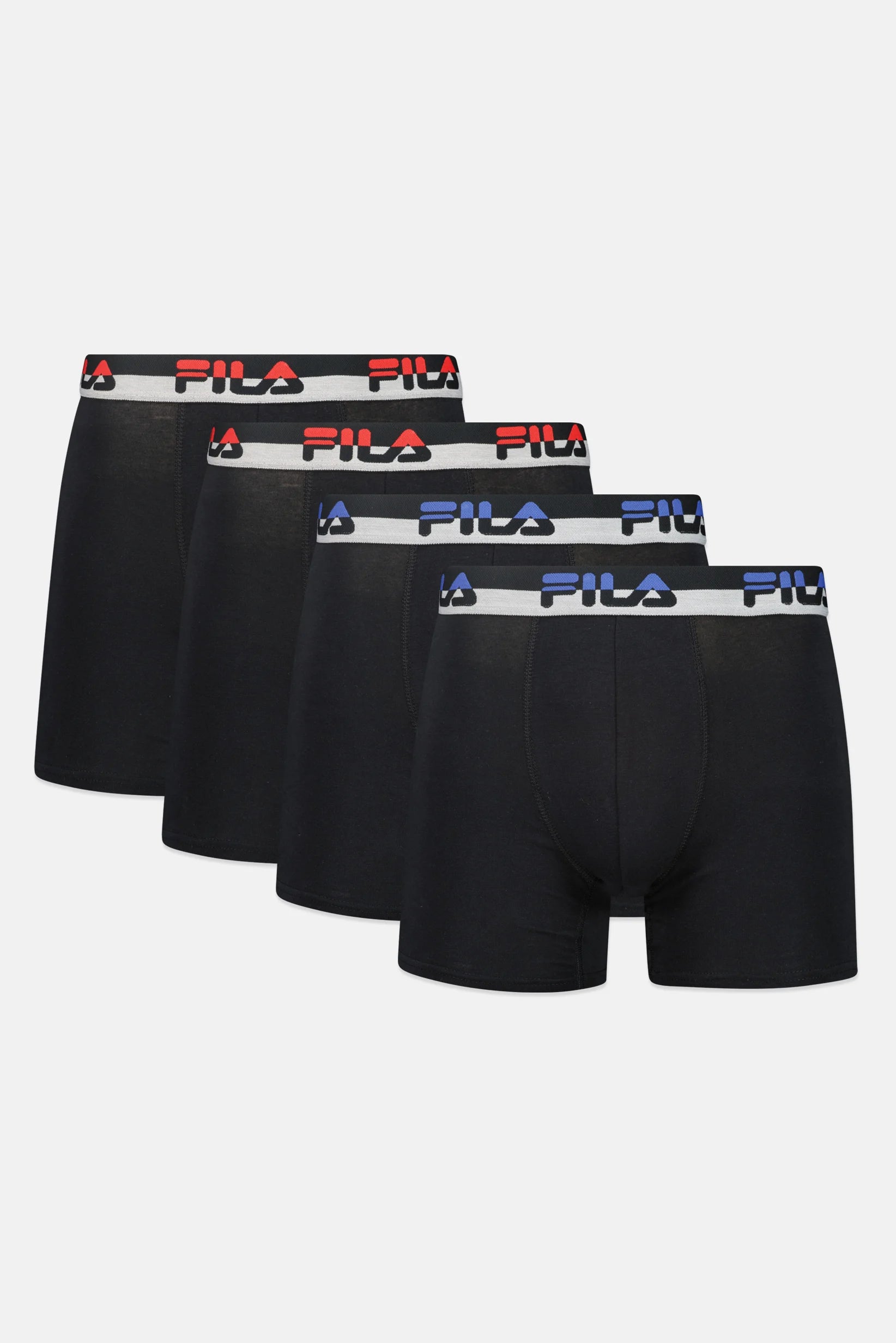 Fila Men 4 Pack Brand Logo Boxer Briefs, Multicolor
